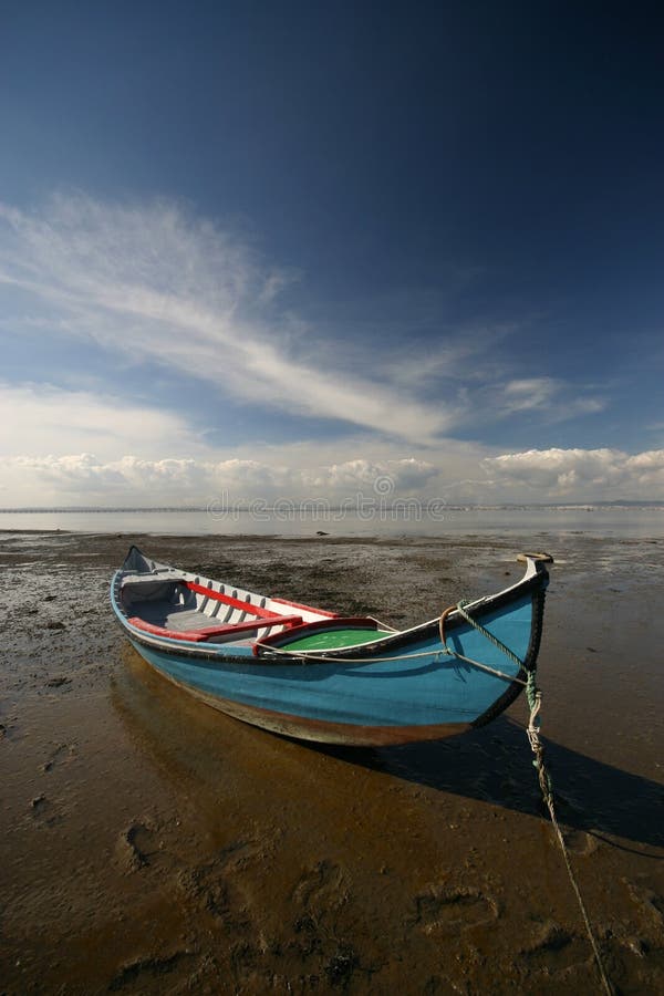 Fishing boat stock photo. Image of river, tied, water 1503924