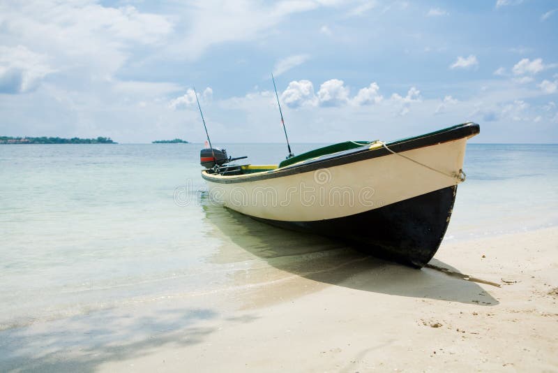 Fishing boat on a beach