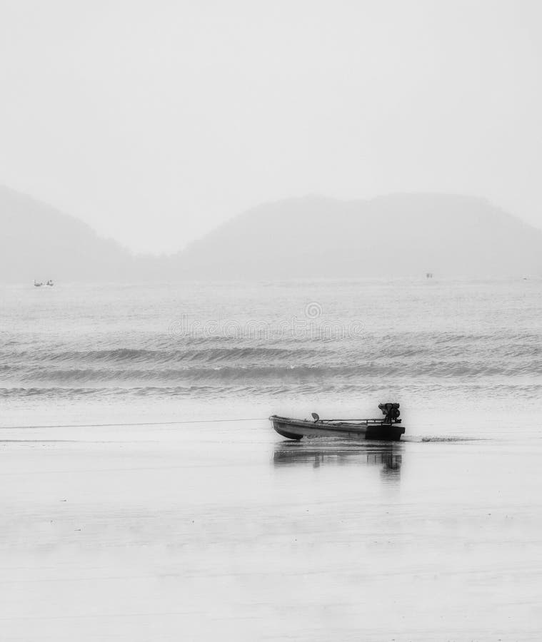 Fishing boat been tug away stock image. Image of photograph - 259268087