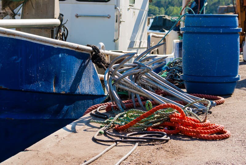 Fishing boat stock image. Image of quayside, barrel, sverige 83324779