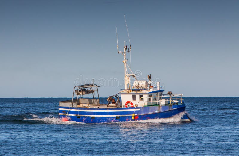 Icelandic offshore commercial net fishing boat.