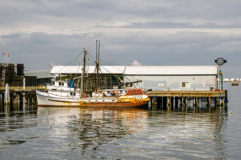 Fishing Boat And Boat Shed - Fishing Industry Stock Photo 