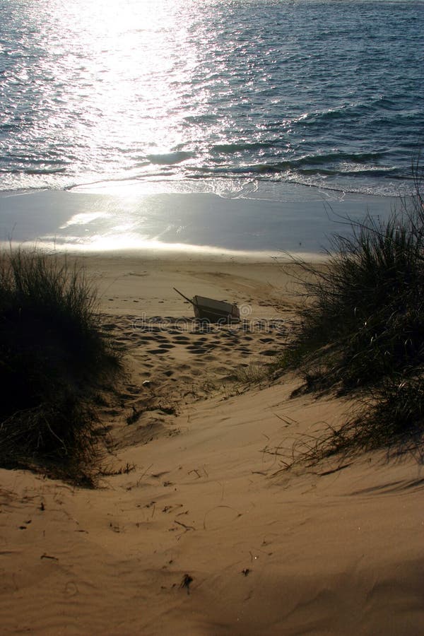 Fishing boat on shore