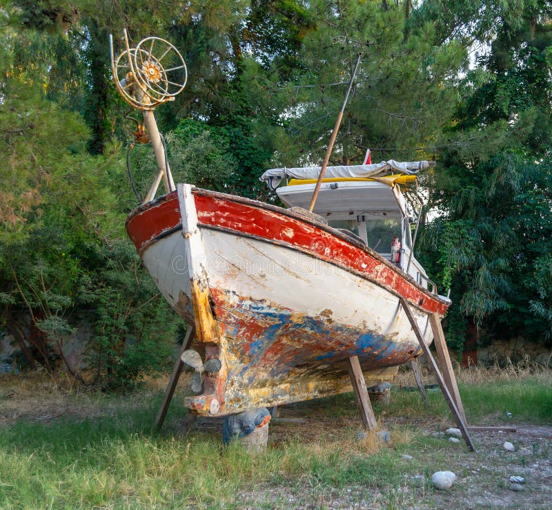 Old Run Down Fishing Boat Stock Photos - Free & Royalty-Free Stock