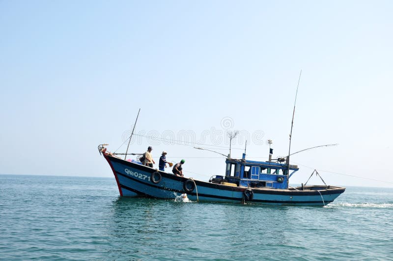 Fishing boat in Vietnam editorial stock image. Image of seascape 17437879