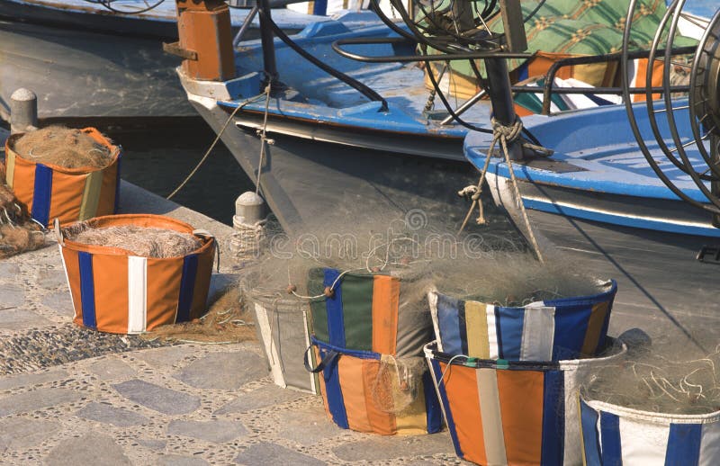 Fishing Boats, Paphos, Cyprus Stock Image Image of nets, industry
