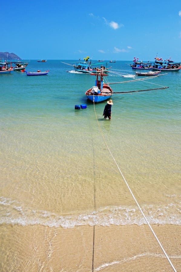 Fishing boats in the sea