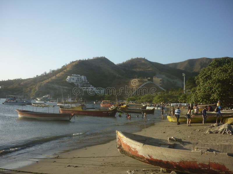 Fishing Boats at Taganga Bay in Colombia