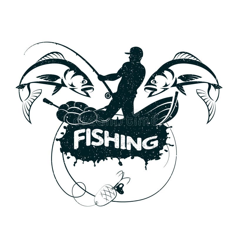 Download Fishing Concept Silhouette stock vector. Illustration of ...