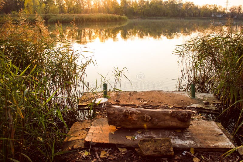 Dock on Reed Lake in Northern Manitoba Stock Photo Image of plants