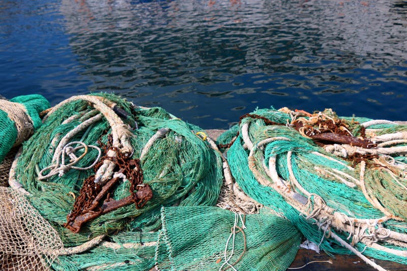 Fishing Equipment stock image. Image of pier, green, kvarner 76407171