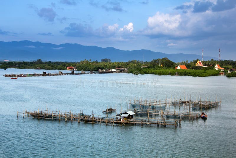Fishing farm stock photo. Image of fishes, asian, coastline 34780378