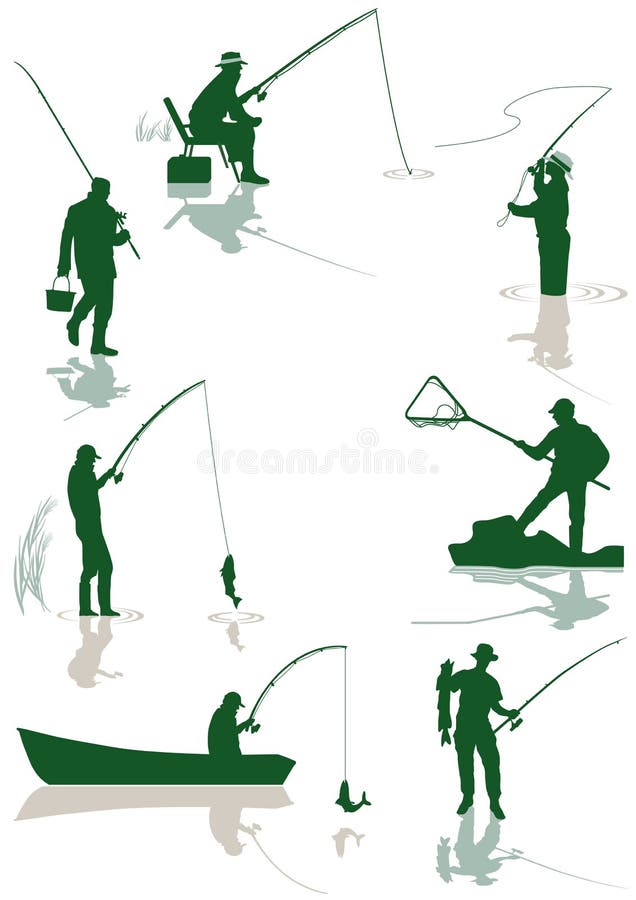 Fishing and fish vector illustration Fishing and fish vector illustration