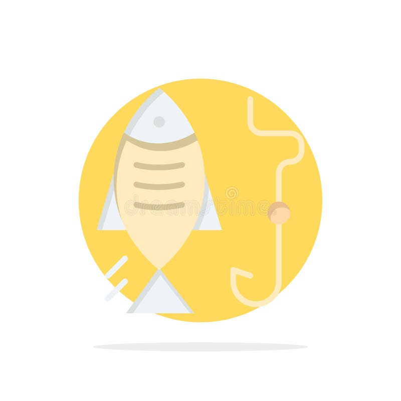Fishing, Fish, Hook, Hunting Abstract Circle Background Flat color Icon vector illustration Fishing, Fish, Hook, Hunting Abstract Circle Background Flat color Icon vector illustration