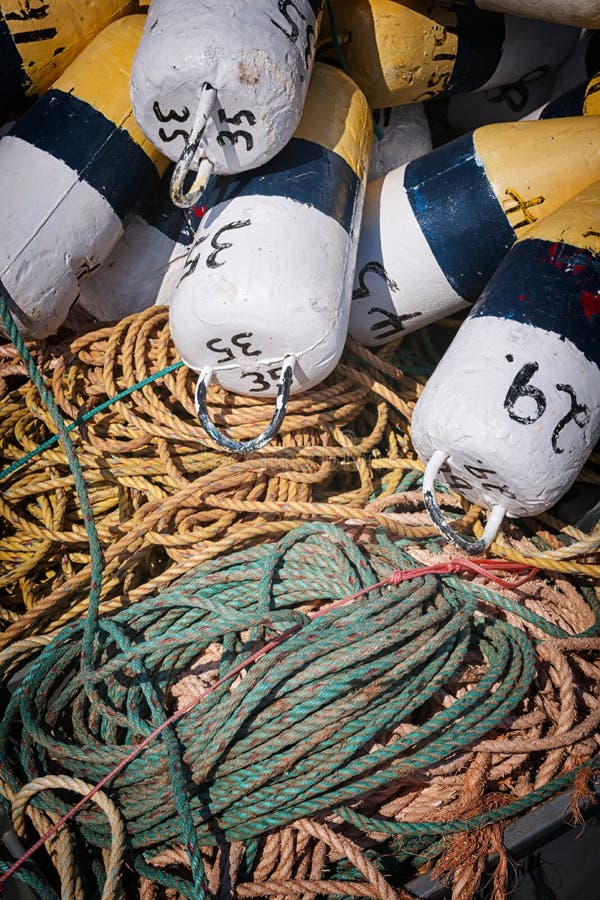 Fishing floats and rope