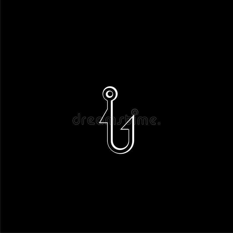 Fishing Hook with Feather Icon. Graphic Fly Fishing Icon or Logo Stock  Vector - Illustration of hook, lake: 173038438