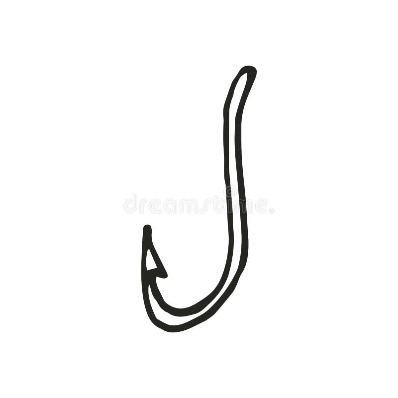 Fishing Hook sketch stock illustration. Illustration of catch - 87468384