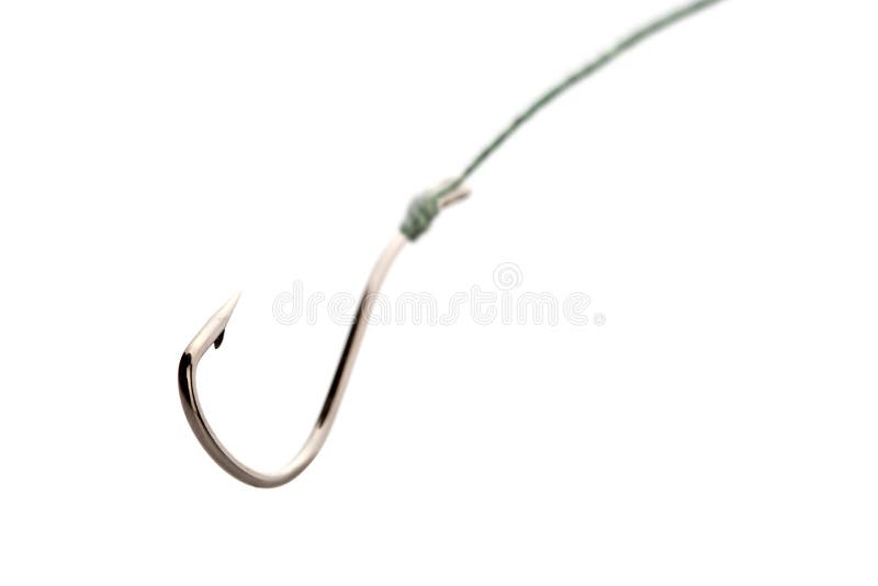 Fishing hook on white background