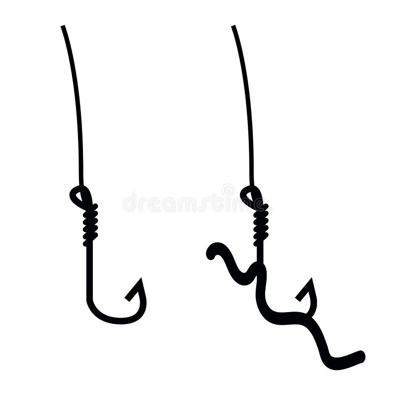 Fishing Hook Hanging On A Line Stock Illustration - Download Image