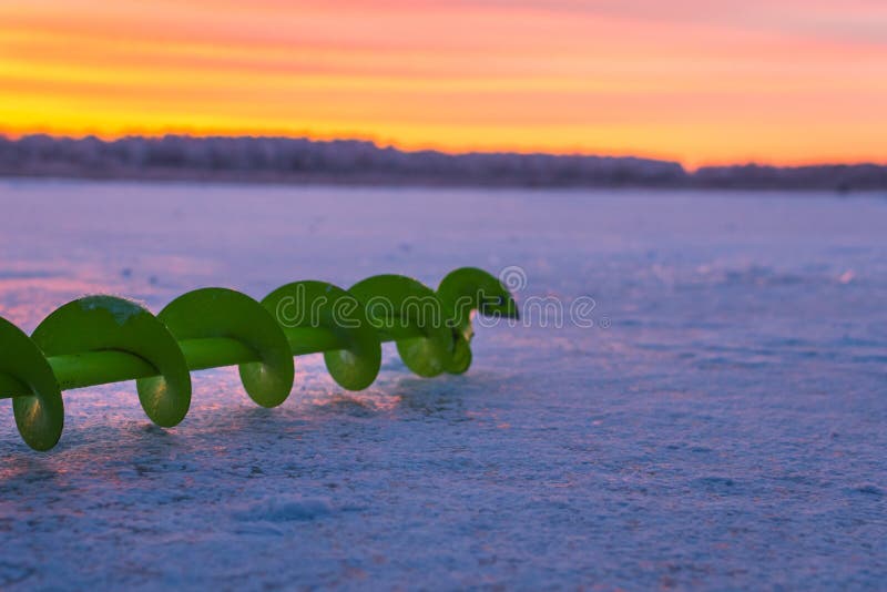 Download Fishing ice auger stock photo. Image of clean, hobby ...