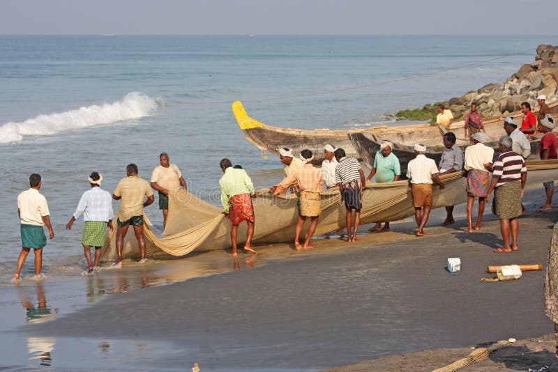 Fishing in India editorial stock image. Image of deep 23147354
