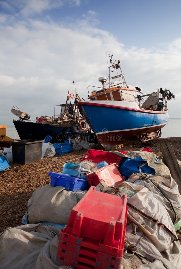 Fishing Industry England Trawler Boat Stock Image Image of beached