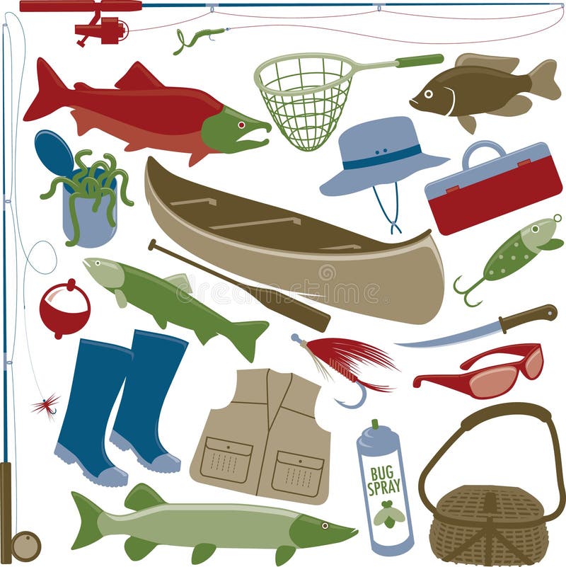 Fishing Items Stock Illustrations – 987 Fishing Items Stock