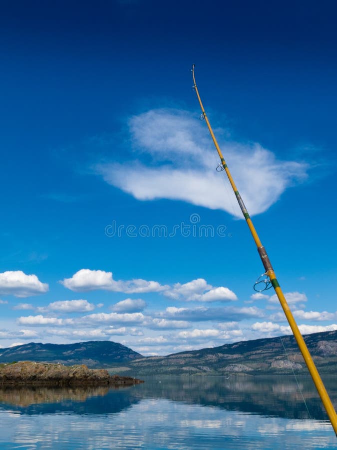Fishing on Lake Laberge, Yukon Territory, Canada Stock Photo Image of