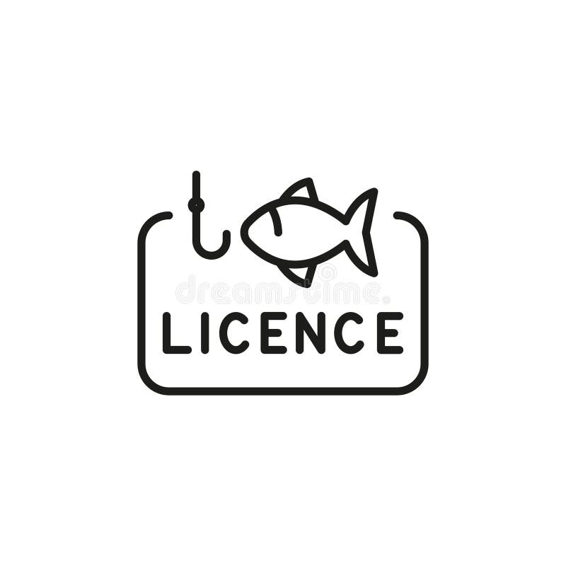 Fishing license icon stock vector. Illustration of icon - 322688975