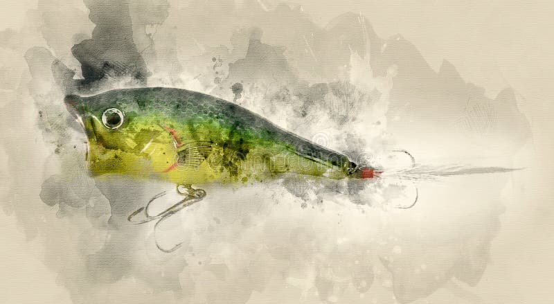 Fishing Lure Watercolor Stock Illustrations – 119 Fishing Lure