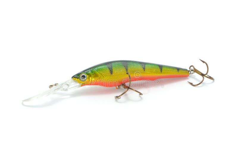 Fishing Lure (Wobbler) Isolated on White royalty free stock images