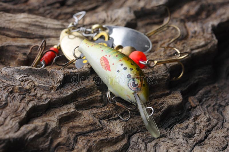 Fishing lures royalty free stock photography