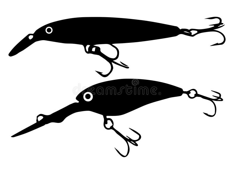 Download Fishing lures silhouettes stock illustration. Illustration ...