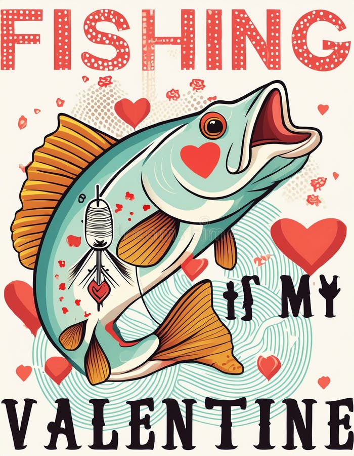 Valentines Day Fishing Stock Illustrations – 127 Valentines Day Fishing  Stock Illustrations, Vectors & Clipart - Dreamstime