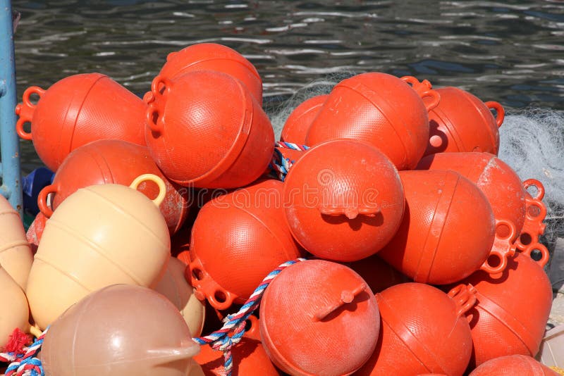 Fishing net floaters stock image. Image of fishing, buoy 22079035