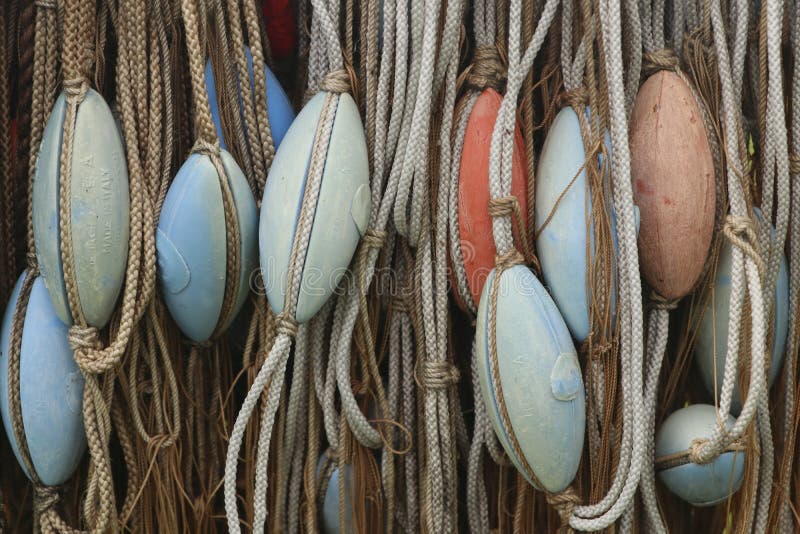 Fishing net floats stock image. Image of aged, oval 251098005