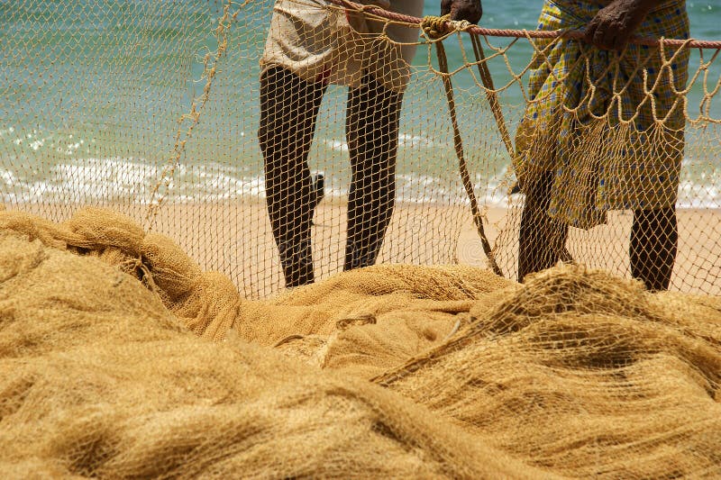 Fishing net on the ocean. Kovalam, Kerala, South India royalty free stock image Fishing net on the ocean. Kovalam, Kerala, South India royalty free stock image