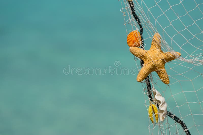 Fishing Net on a Tropical Beach Background Stock Image Image of