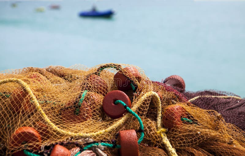 Fishing Nets On The Shore. Nets Waiting To Catch Stock Image Image of nautical, netting 136736463