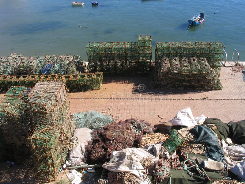 Fishing nets on wharf