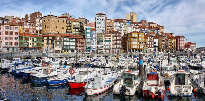 Fishing port of Bermeo on a sunny day. Basque Country, Spain