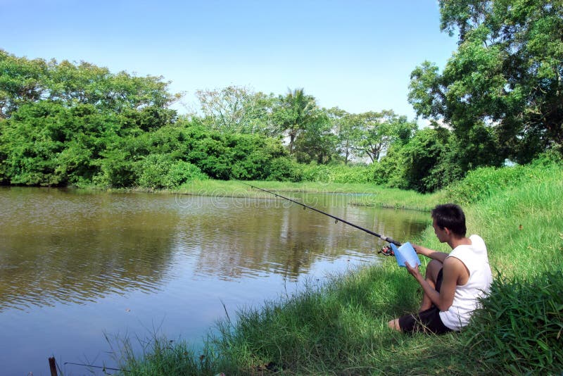 Fishing and reading