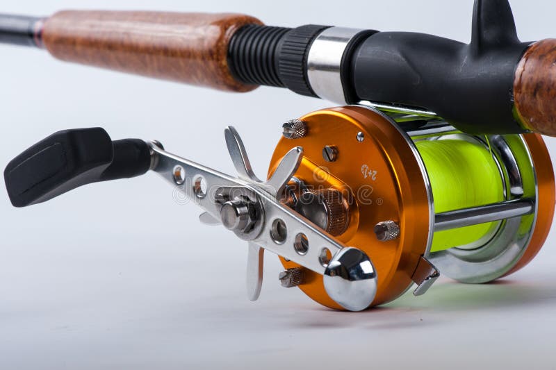 The fishing reel stock image. Image of hobby, black, image 38201875