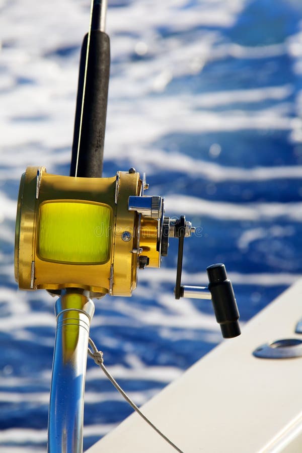 A Deep Sea Fishing Rod and Reel Stock Photo - Image of hawaii