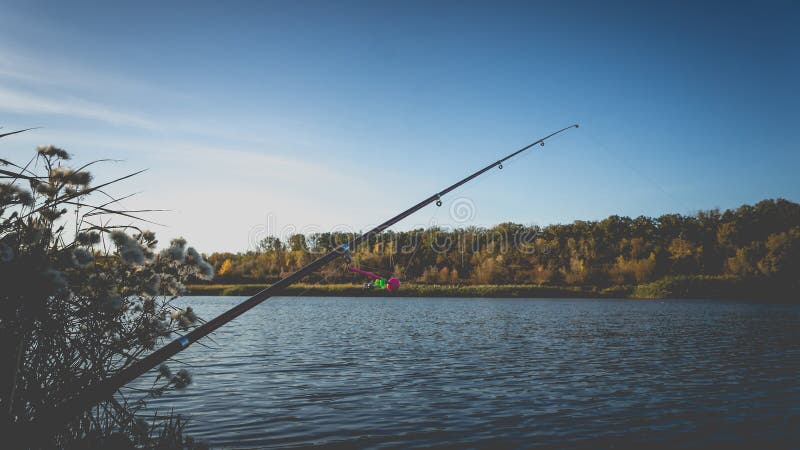 Fishing Rod with Bells To Alert about the Bite. Fishing Rod in the Fog on  the River Stock Image - Image of bells, outdoor: 175673089