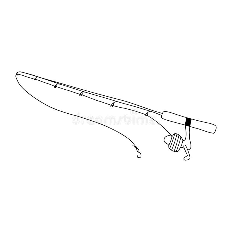 Featured image of post Realistic Fishing Rod Drawing Once you have the grip on you can add a line keeper in the next step