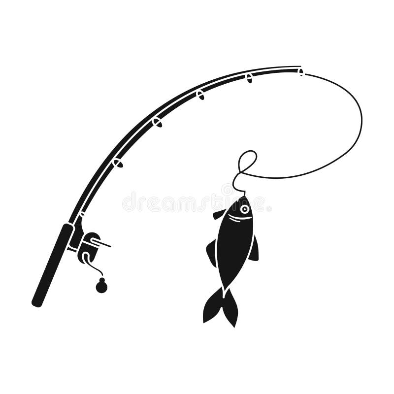 Fishing Pole Black Background Stock Illustrations – 881 Fishing Pole Black  Background Stock Illustrations, Vectors & Clipart - Dreamstime