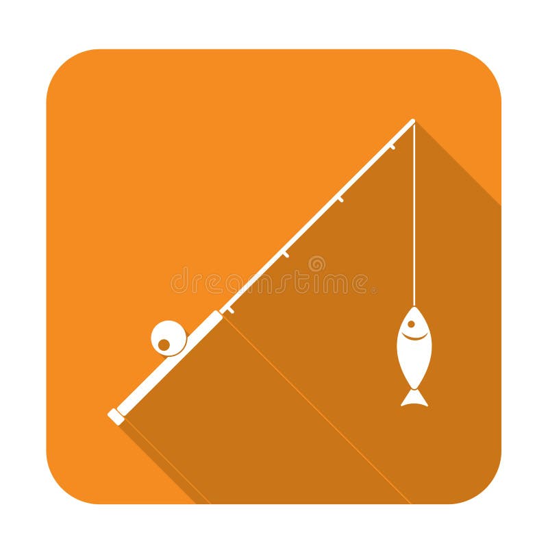 Fishing rod icon stock vector. Illustration of fish, bait 89373358
