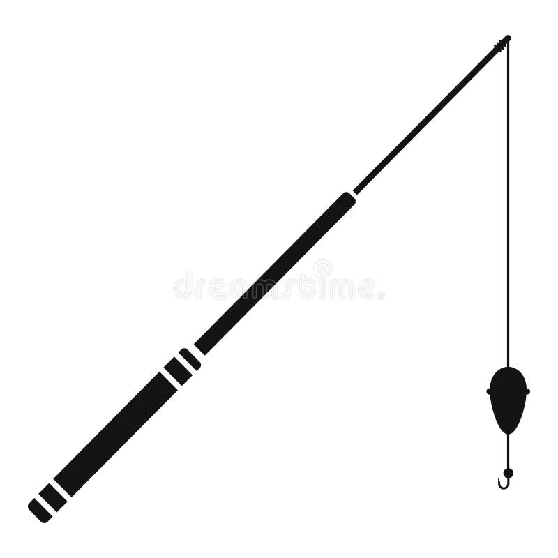 Fishing Rod Stick Icon, Simple Style Stock Vector - Illustration of  equipment, accessory: 201883885