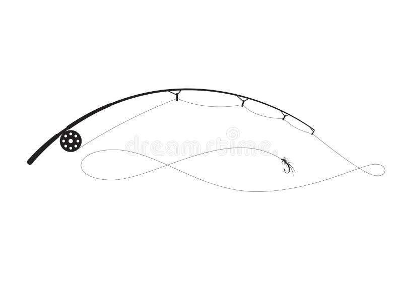 Fishing rod, vector stock vector. Illustration of shadow - 74214992